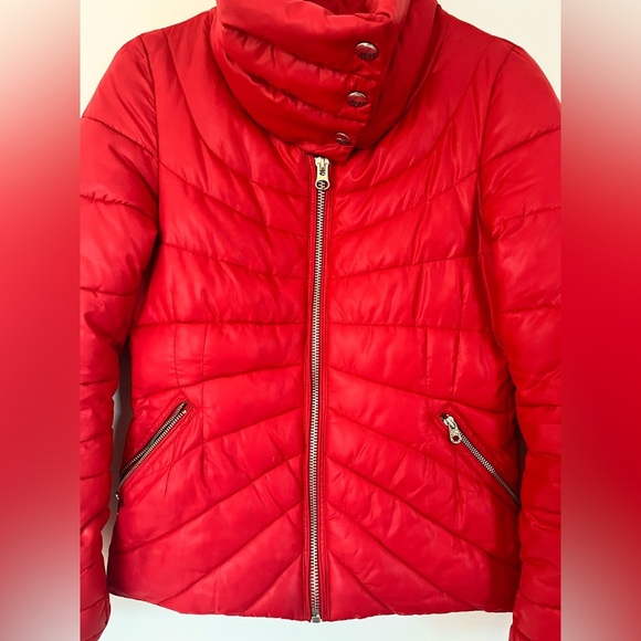 Miss Sixty Short, Bold Red Puffer Jacket - Picture 4 of 15
